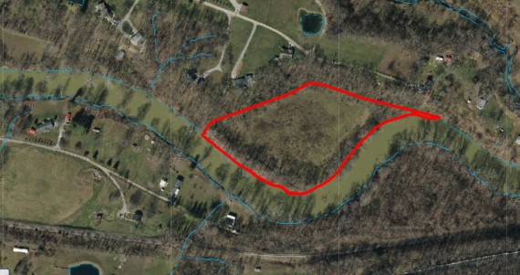 County Aerial along creek 6.1 acres