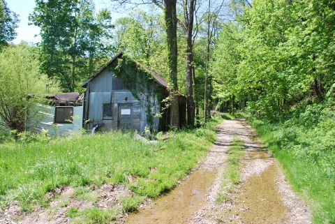 Beginning of Webb Rd. The shack is not part of property